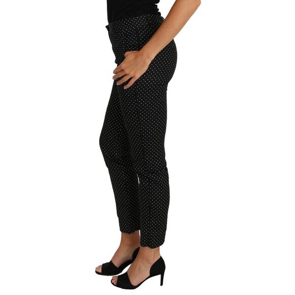 Dolce & Gabbana Dolce Gabbana Pants Polka Dot Style Women Black Jeans & Pants - Picture 3 of 4